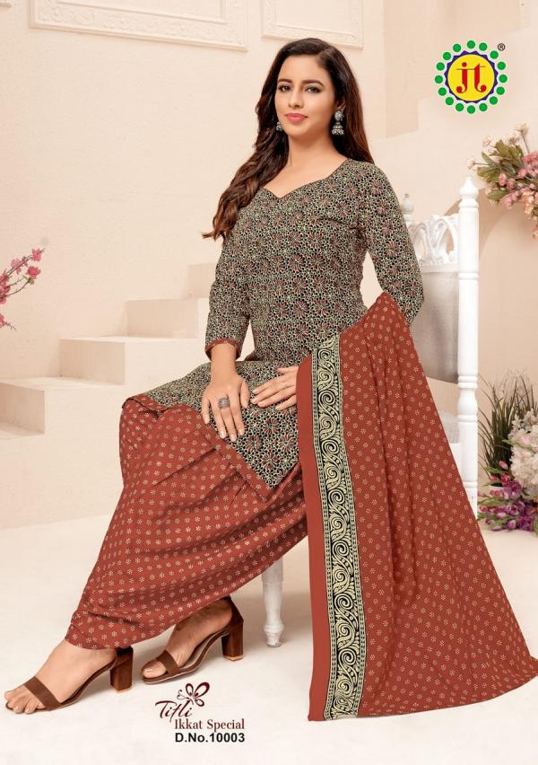 Jt Titli Vol-10 Cotton Designer Printed Patiyala Dress Material